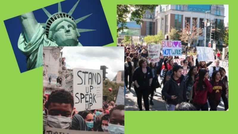 Collage of social justice protests