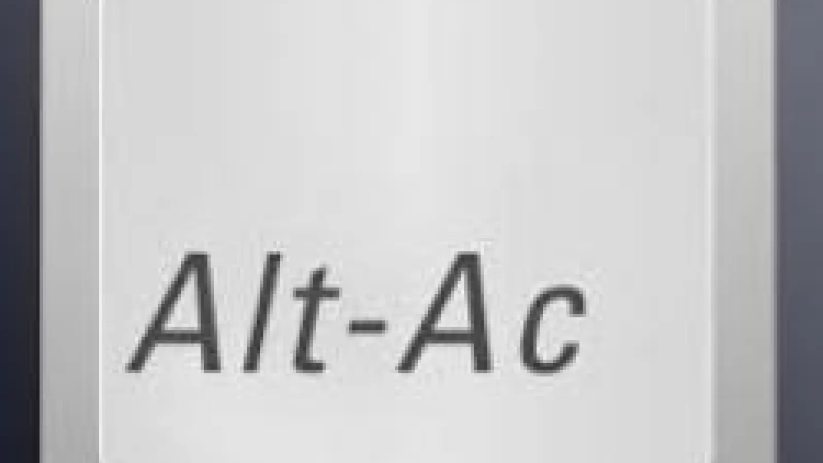 A computer keyboard key that says alt