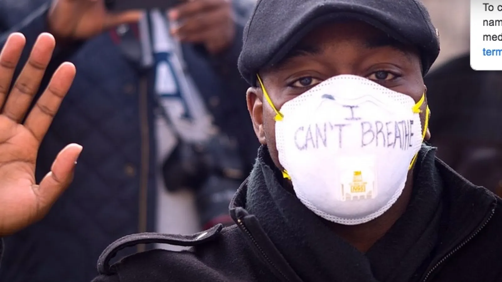I Can't Breathe: Protestor at Black Lives Matter march