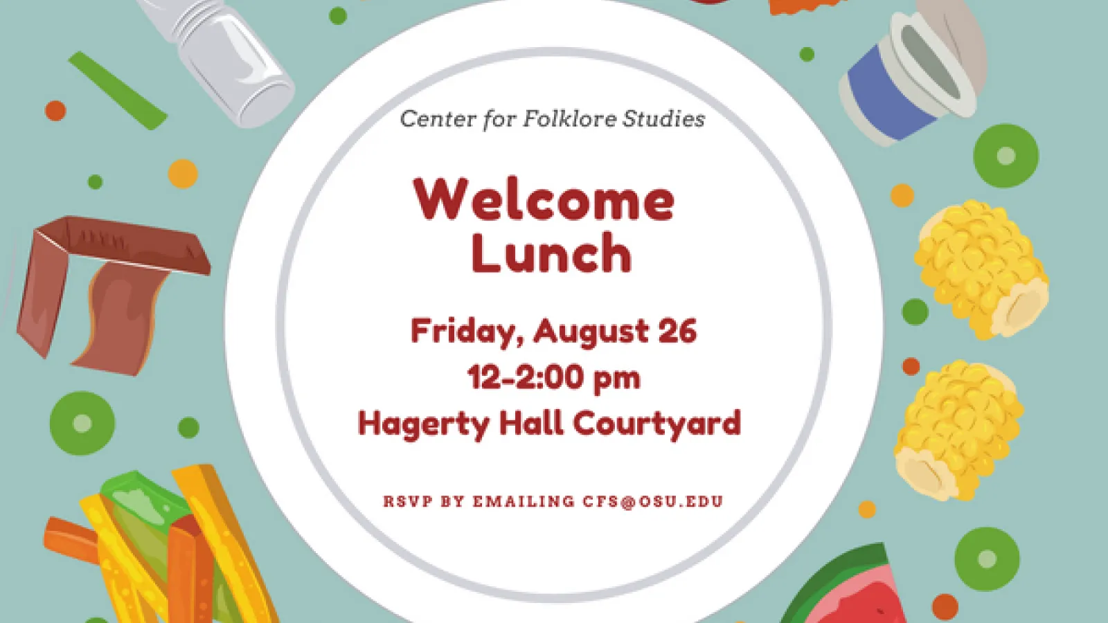 Welcome Lunch Banner Illustration