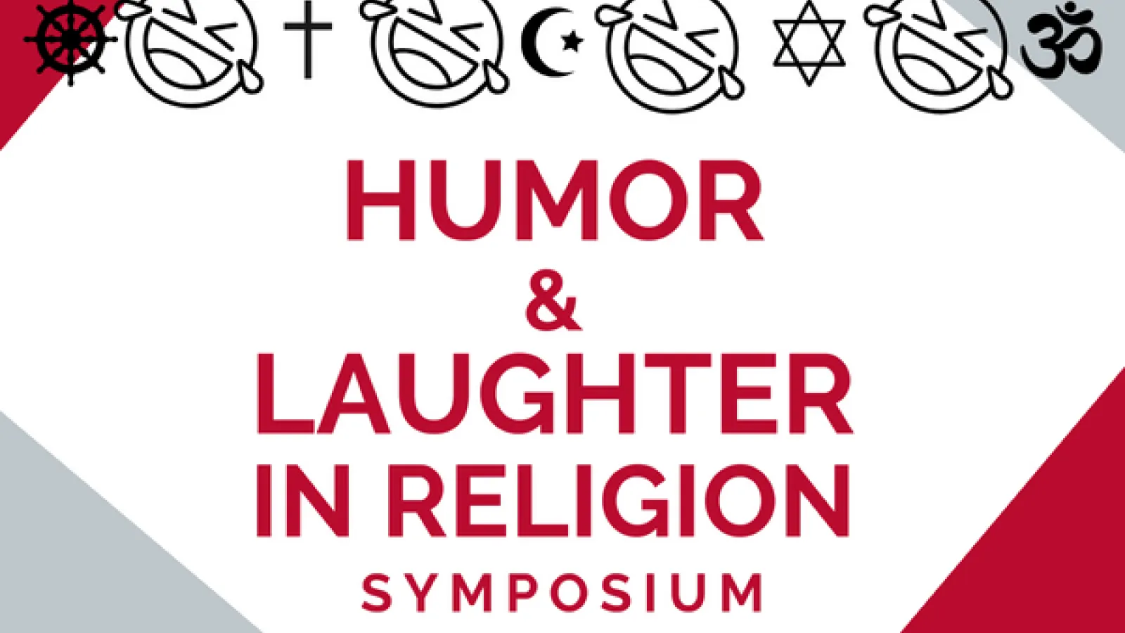 laughing emojis and religious symbols in a line