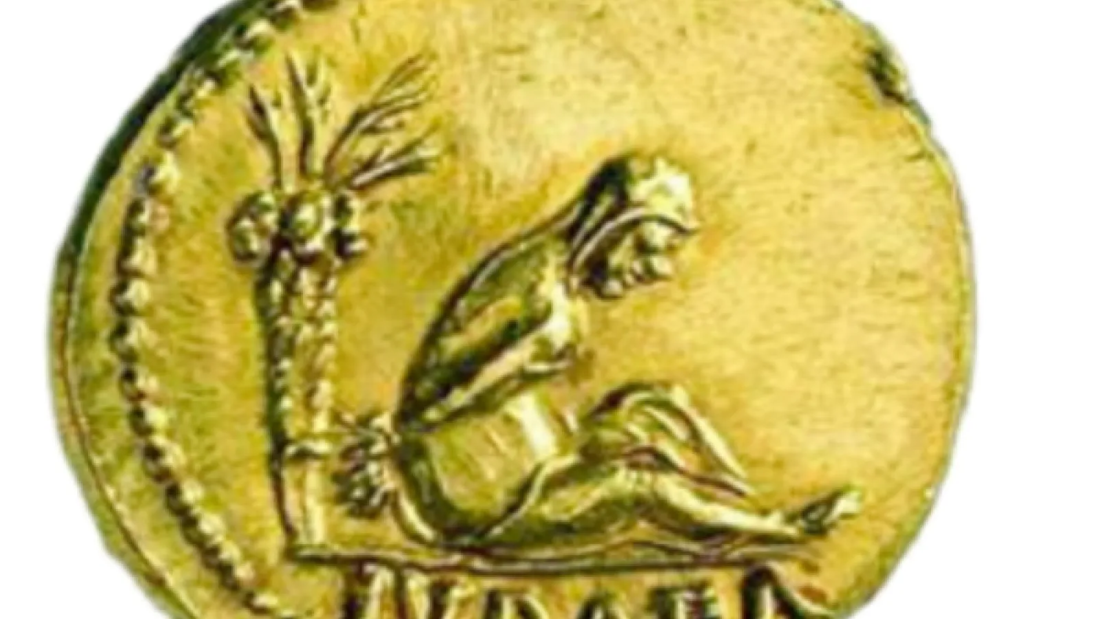 Gold face of coin