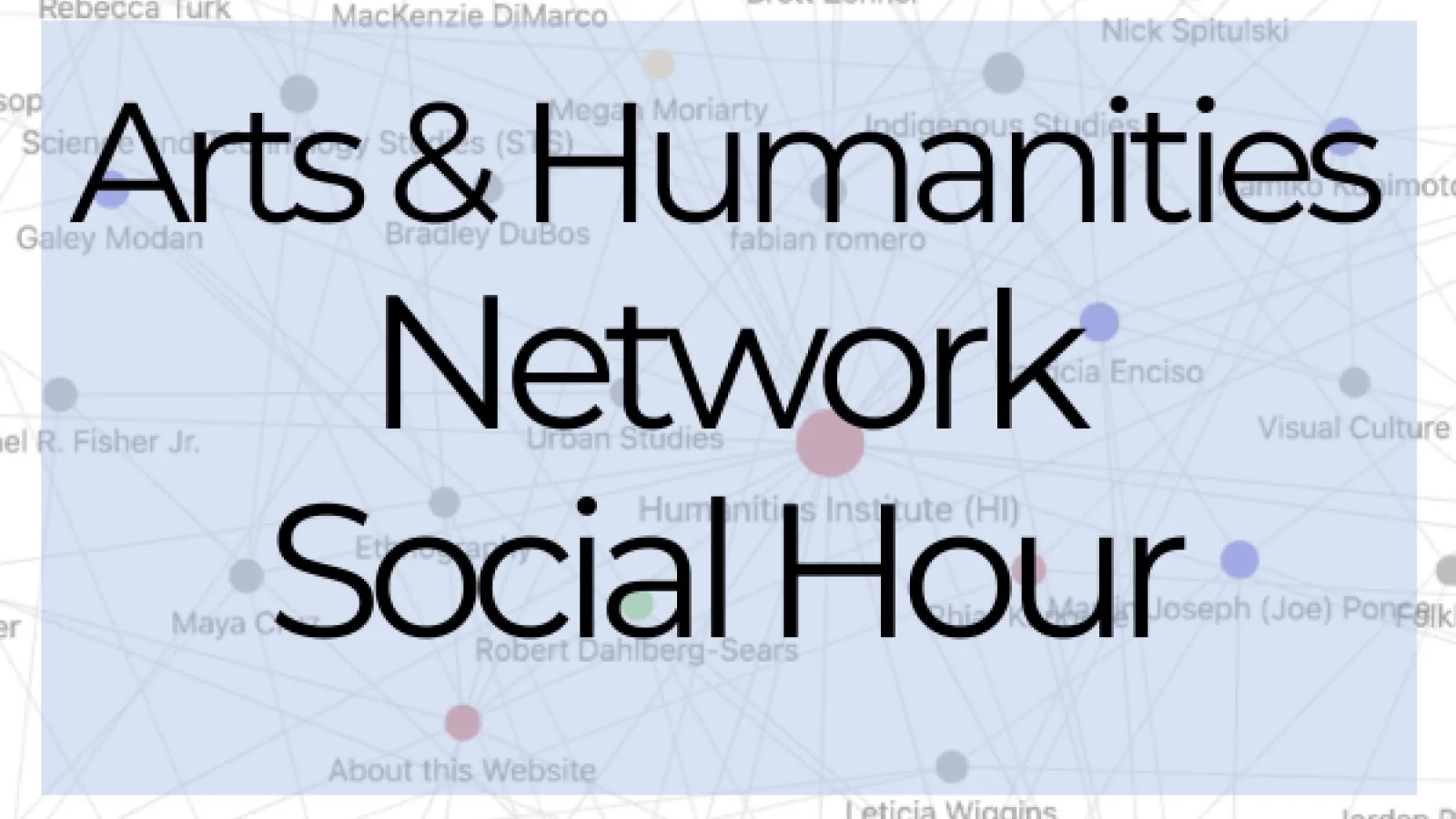 Arts and humanities network social hour
