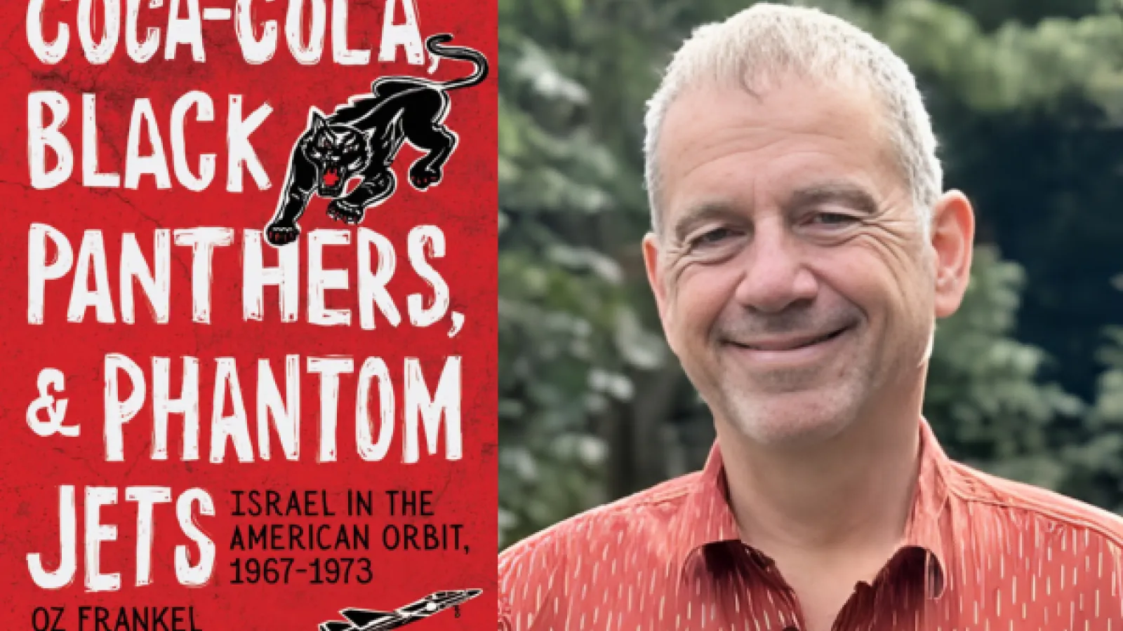Book Cover: Coca-Cola Black Panthers & Phantom Jets next to headshot of author Oz Frenkel