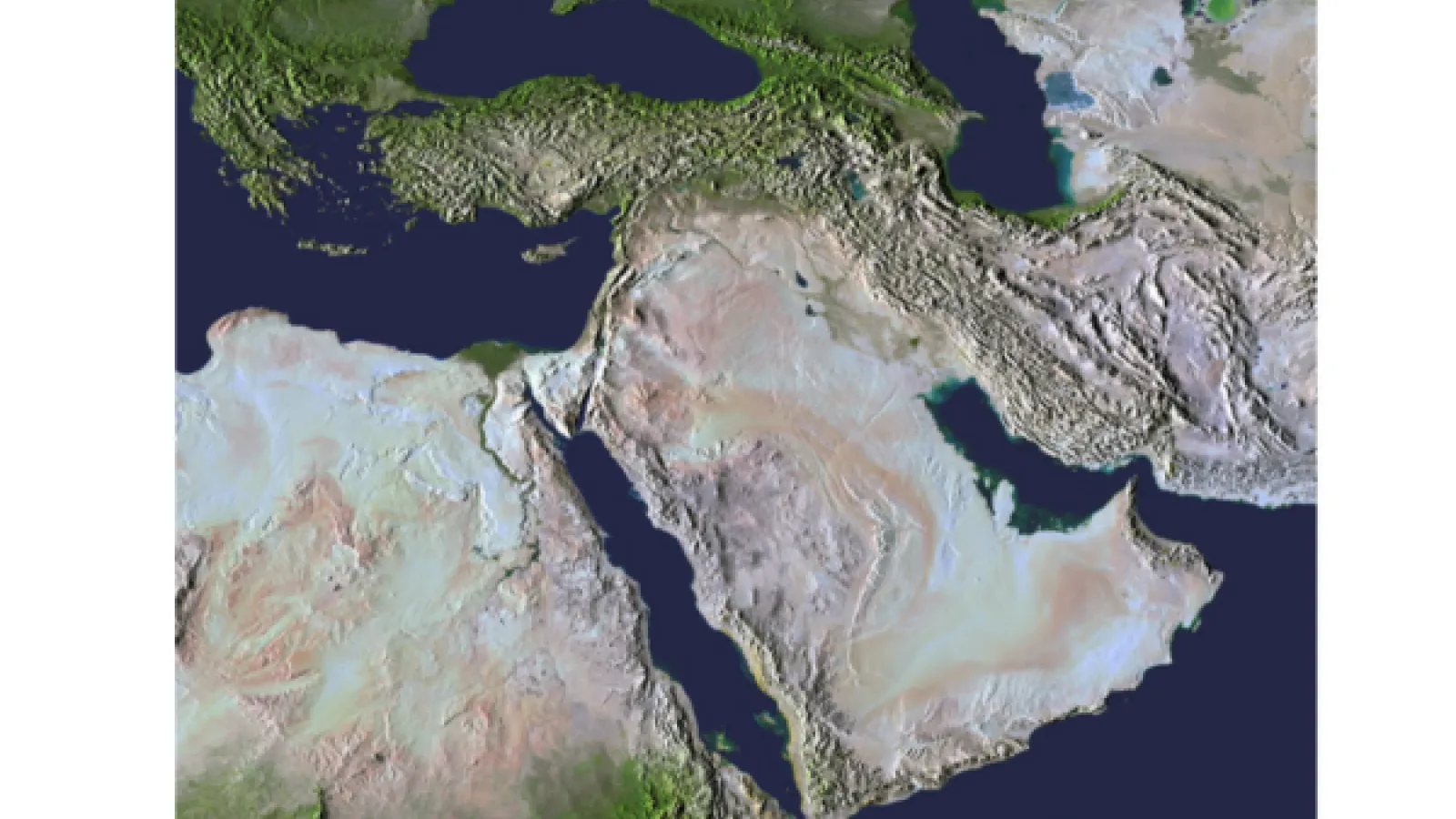 Aerial shot of a land mass