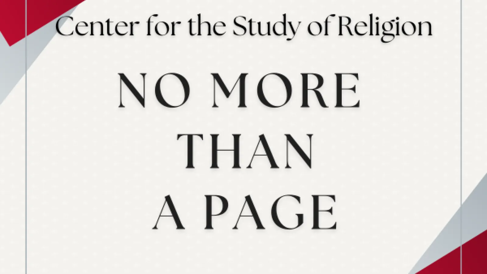 No More Than a Page Logo