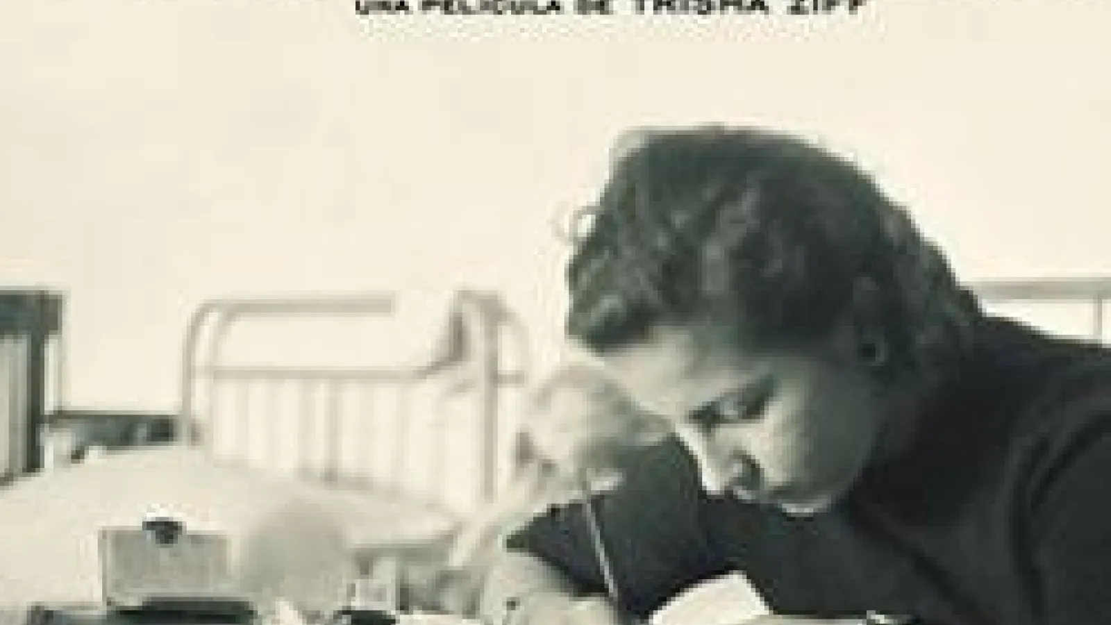 movie poster of La Maleta Mexicana with a woman leaning over a letter she is writing