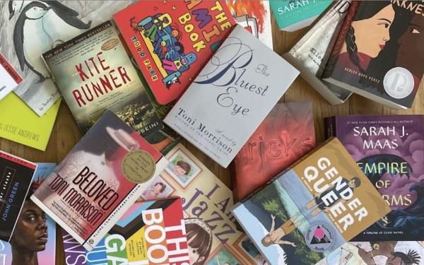 Collection of commonly banned books in the United States.