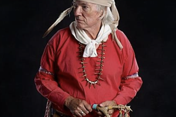 George Godfrey in traditional Potawatomi dress