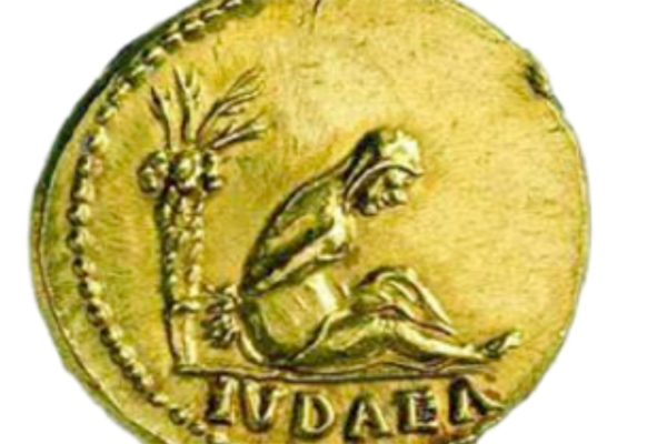 Gold face of coin