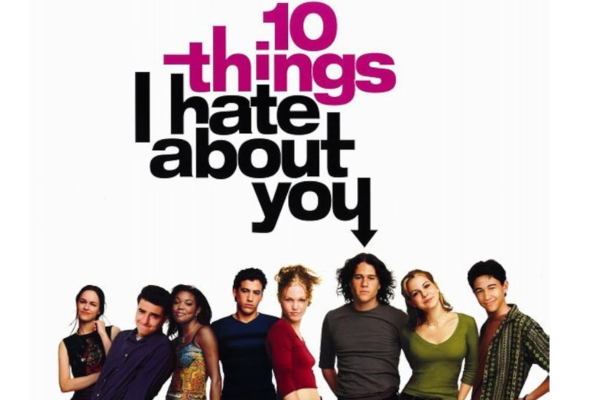 Young adults standing together and posing for movie poster