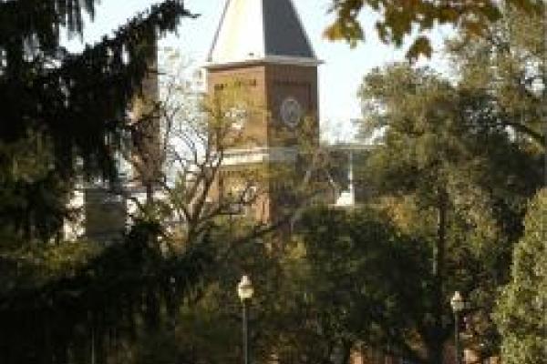 Exterior of OSU University Hall tower