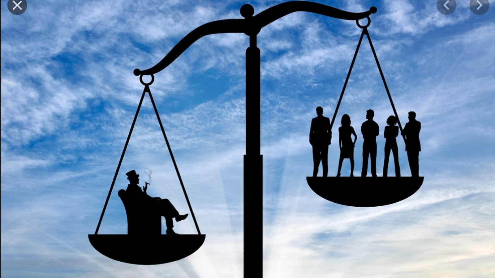 Scales of Justice weighing redistribution