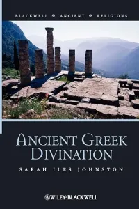 black cover with an image of ancient Greek ruins