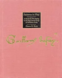 pink cover with the signature of Guillaume Dufay in gold script